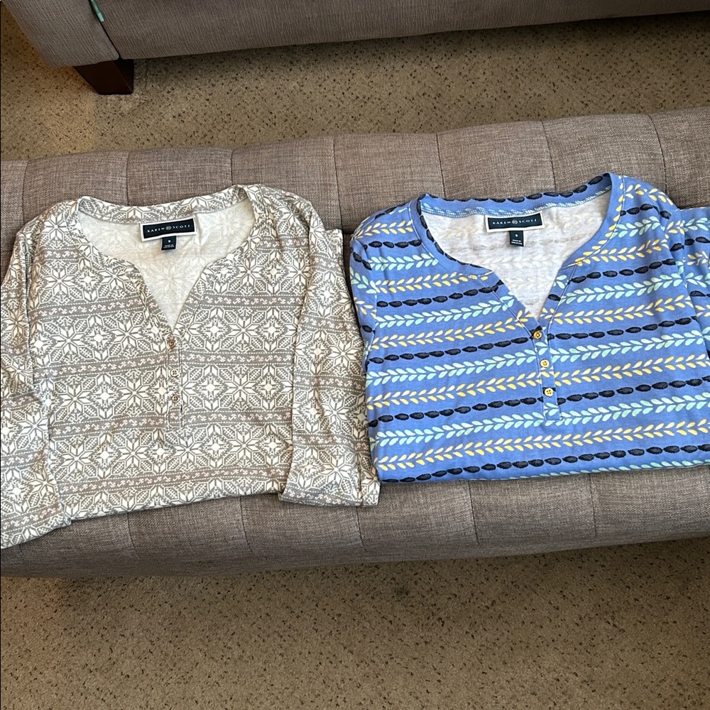 Two 3/4 sleeve shirts